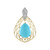 Pendentif en or et Turquoise Sleeping Beauty (Ornaments by de Melo)