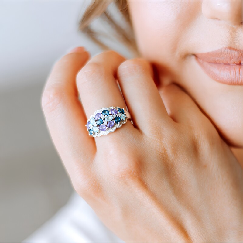 Zilveren ring met Ratanakiri zirkonen