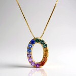 Collana in oro con Zaffiro Fancy (CIRARI)