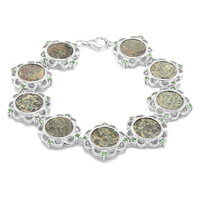 Ancient Widows Mite Prutah Coin Silver Bracelet