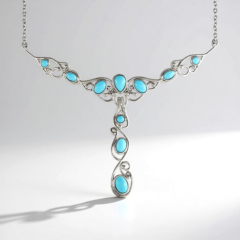 Collier en argent et Turquoise Sleeping Beauty (Faszination Türkis)