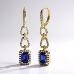 Boucles d'oreilles en or et Tanzanite AAA (CIRARI)