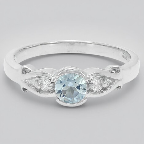 Anello in argento con Acquamarina Sao Domingos