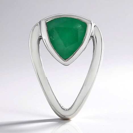 Ciondolo in argento con Smeraldo Socoto (MONOSONO COLLECTION)