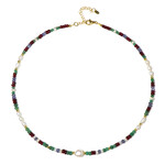 Edelstein-Silberhalskette