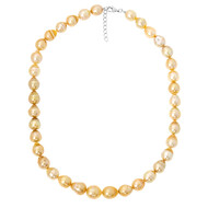 Collier en argent et Perle dorée des mers du sud (TPC)