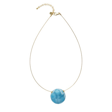 Larimar-Silberhalskette