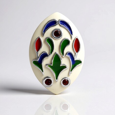 Pendentif en argent et Grenat du Mozambique (TPC)