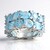Anello in argento con Topazio Blu Cielo