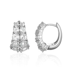 Pendientes en plata con Topacio blanco (Adela Silber)