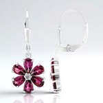 Pendientes en plata con Rodolita