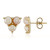 Pendientes en plata con Perla durazno Freshwater (TPC)