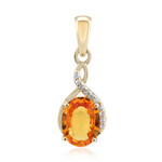 Colgante en oro con Zafiro naranja de Ban Ka Cha