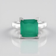 Grüner Onyx-Silberring