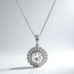 Collana in argento con Topazio Bianco