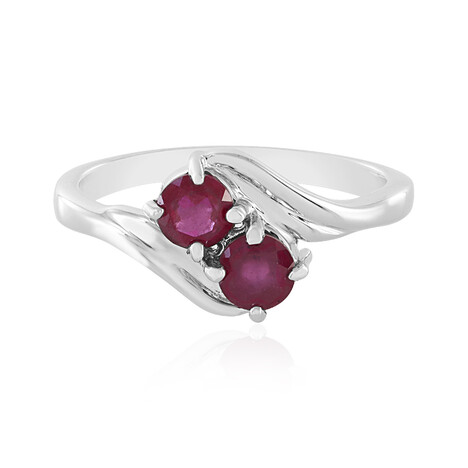 Zilveren ring met Madagaskar Robijnen