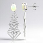 Boucles d'oreilles en argent et Opale Welo (SAELOCANA)