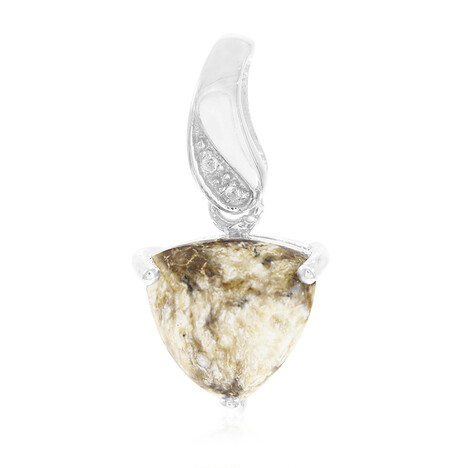 Magnesit-Silberanhänger