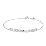 Brazalete en plata con Topacio blanco (Adela Silber)