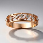 Anello in oro con Diamante Rose de France SI1 di Argyle (Annette)