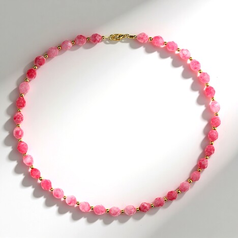 Collana in argento con Quarzo Rosa