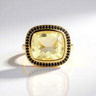 Lemon Quartz Silver Ring (Ornaments by de Melo)