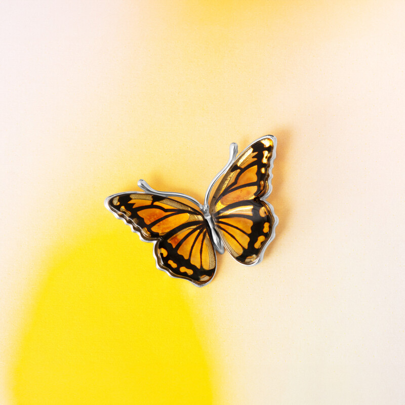 Baltischer Bernstein-Silberanhänger (dagen)