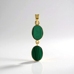 Ciondolo in argento con Malachite