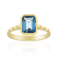 Anello in oro con Topazio Blu Londra