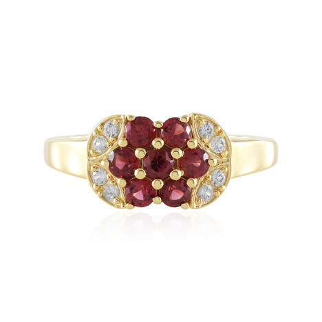 Bague en argent et Spinelle rouge noble