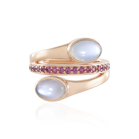 Zilveren ring met witte maanstenen (KM by Juwelo)