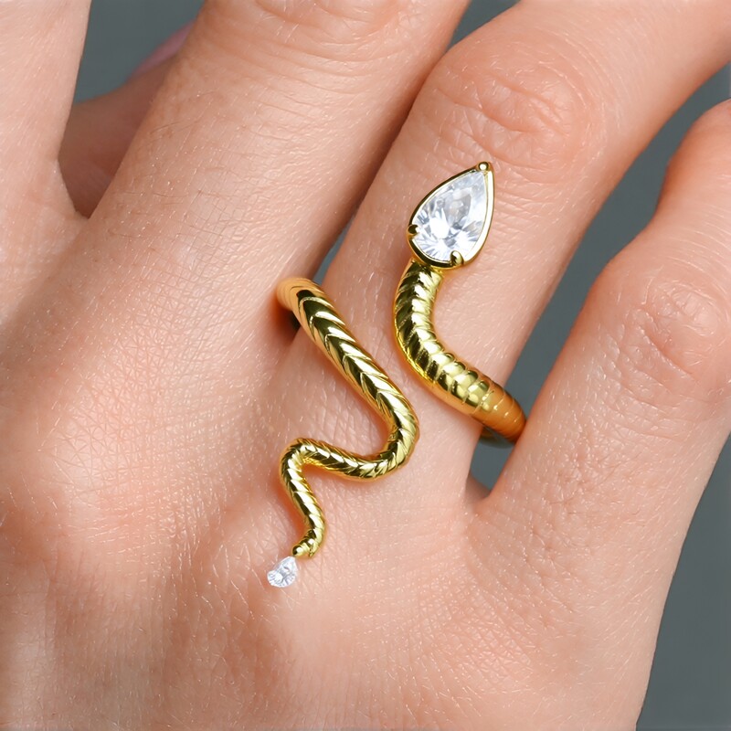 Weißer Topas-Silberring