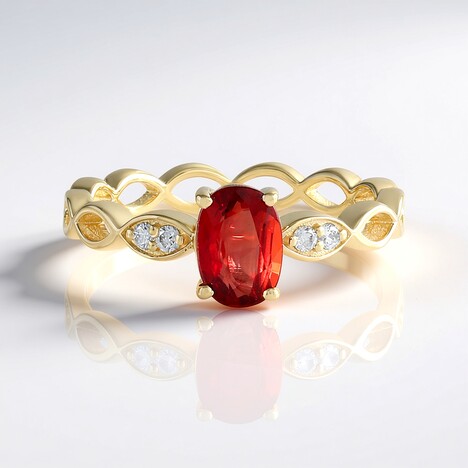 Anello in oro con Rubino Tanzania (de Melo)