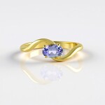 Anello in argento con Tanzanite (non riscaldata)