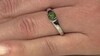 Anillo en plata con Zircón verde Ceylon