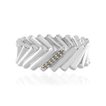 I3 Champagner-Brillant-Silberring (de Melo)