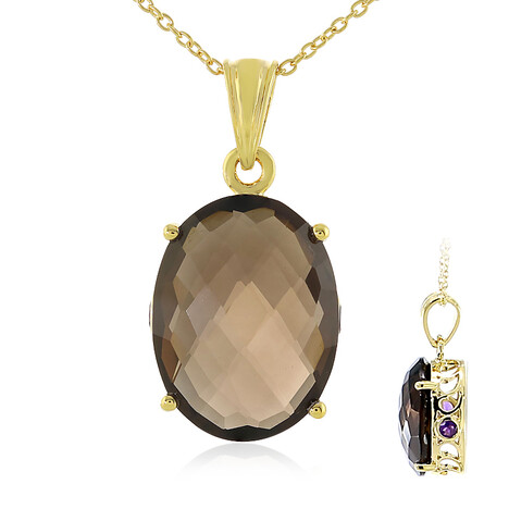 Rauchquarz-Silberhalskette