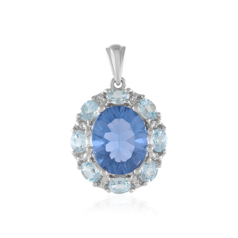 Farbwechsel-Fluorit-Silberanhänger