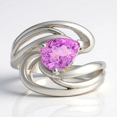 Anello in argento con Kunzite (Pallanova)