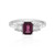 Magenta-Granat-Silberring