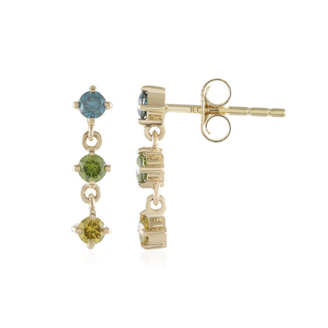 Orecchini in oro con Diamante Blu SI2