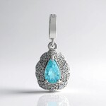 Ciondolo in argento con Apatite Blu