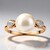 Bague en or et Perle blanche de culture d'eau douce (TPC)