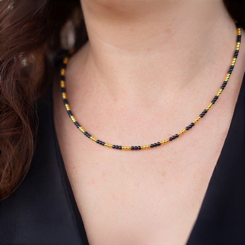 Golden Hematite Steel Choker (Riya)