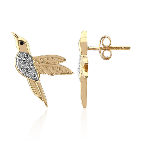 Schwarzer Spinell-Silberohrringe