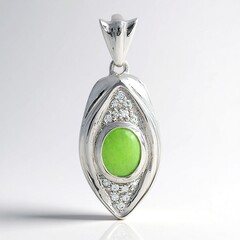 Ciondolo in argento con Crisoprasio Imperiale