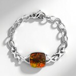 Bracciale in argento con Ammolite (MONOSONO COLLECTION)