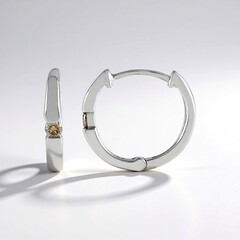 Orecchini in argento con Diamante Champagne I2