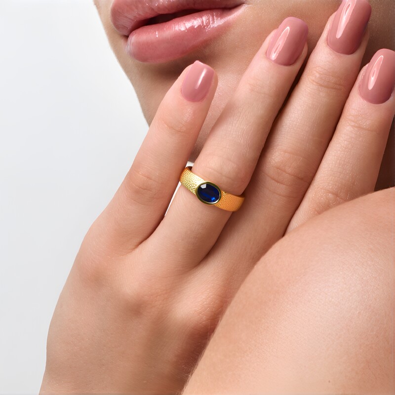 Nepal Kyanite Silver Ring