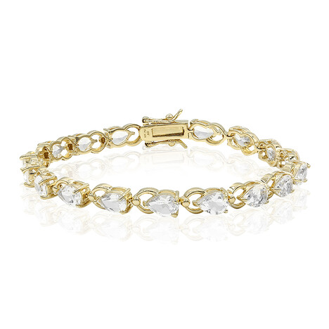 Brazalete en plata con Topacio blanco